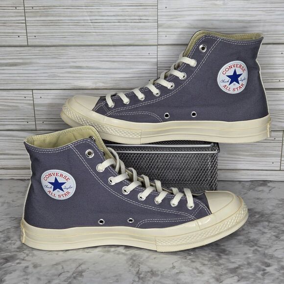 Converse Chuck Taylor All Star 70 Hi Comme des Garcons PLAY Grey Mens 10 171847C - Picture 2 of 11